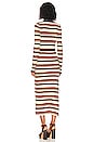 view 3 of 3 Serilda Collar Midi Dress in Rose Multi Stripe