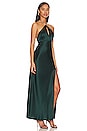 view 2 of 3 Ambra Halter Neck Gown with Necklace in Forest