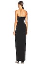 view 4 of 4 Tena Deep V Sweetheart Strapless Gown in Black