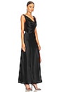 view 3 of 4 Alfina Double Cowl Gown in Black