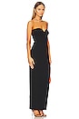 view 2 of 3 Pernille Bustier Gown W/ Slit in Black