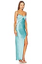 view 2 of 3 Ariah Cowl Draped Midi Dress in Clear Blue