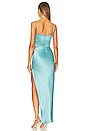 view 3 of 3 Ariah Cowl Draped Midi Dress in Clear Blue
