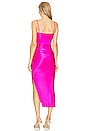 view 4 of 4 Skyler Draped Midi Dress in Electric Pink