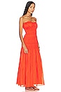 view 1 of 3 Kalli Strapless Smocked Maxi Dress in Fire
