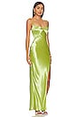 view 2 of 3 Ariah Cowl Draped Midi Dress in Limelight