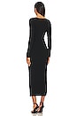 view 3 of 3 Arna Long Sleeve Lace Up Midi Dress in Black