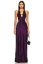 view 1 of 4 Kylie Lace Cutout Gown in Boysenberry