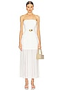 view 1 of 3 Reagan Strapless Mini Dress With Pleated Skirt in Cream