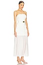 view 2 of 3 Reagan Strapless Mini Dress With Pleated Skirt in Cream
