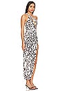 view 2 of 4 Drue Draped Asymmetrical Midi Dress in Ivory Inez Print