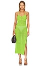 view 1 of 3 Elora Twist Front Midi Dress in Lime