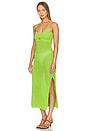 view 2 of 3 Elora Twist Front Midi Dress in Lime