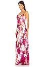 view 3 of 4 Kamila Ruffle Cowl Maxi Dress in Ria Floral Print Ivory