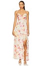 view 1 of 3 Kamila Ruffle Gown in Luna Ivory Wildflower