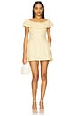 view 1 of 3 Uma Puff Off Shoulder Mini Dress in Custard