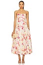 view 1 of 3 Despina Bubble Midi Dress in Luna Ivory Wildflower