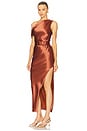 view 3 of 4 Eartha Dress in Chestnut