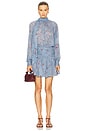 view 1 of 3 Cecile Dress in Blue Smoke Wisteria Floral