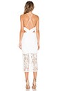 view 3 of 3 Fleur Lace Criss Cross Back Dress in White