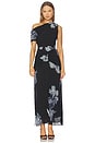 view 1 of 3 Elza Off Shoulder Panelled Midi Dress in Azalea Floral