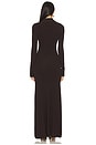 view 3 of 3 Diantha Long Sleeve Midi Dress With Circle Cutout in Cacao