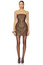 view 1 of 4 Rina Strapless Mini Dress in Cacao