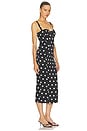 view 2 of 3 ROBE DOMINIQUE in Black & White Polka Dot
