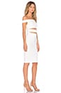 view 2 of 3 Ponti Off Shoulder Strap Dress in White