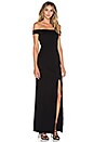 view 2 of 3 Ponti Shoulder Band Gown in Black