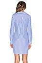 view 3 of 5 Tie Front Shirt Dress in Blue & White in Blue & White Stripe