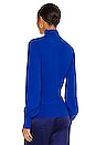 view 3 of 4 Aliyah Knit Long Sleeve Mock Neck Sweater with Cutout in Olympic