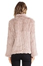 view 3 of 4 Knitted Rabbit Fur Jacket in Taupe