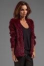 view 2 of 4 Knitted Fur Jacket in Plum