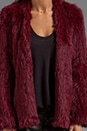 view 4 of 4 Knitted Fur Jacket in Plum