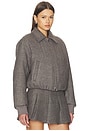 view 3 of 5 Frida Bomber Wool Blend Jacket in Charcoal