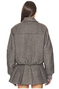 view 4 of 5 Frida Bomber Wool Blend Jacket in Charcoal