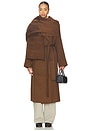 view 1 of 5 Candice Scarf Double Wool Long Coat in Cacao