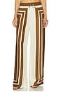 view 1 of 6 PANTALON SANDRA in Spice & Ivory Scarf Print