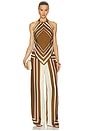 view 5 of 6 PANTALON SANDRA in Spice & Ivory Scarf Print