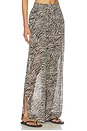 view 3 of 7 Lise Wide Legged Pants With Side Slits in Graphic Zebra