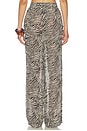 view 5 of 7 Lise Wide Legged Pants With Side Slits in Graphic Zebra
