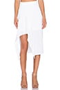 view 1 of 4 Crepe Drape Insert Skirt in White
