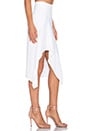 view 2 of 4 Crepe Drape Insert Skirt in White