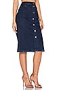 view 2 of 4 Denim Button Up Skirt in Mid Blue