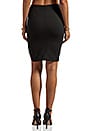 view 3 of 6 Ponti Zip Wrap Skirt in Black