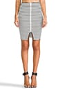 view 1 of 8 Breton Stripe Pencil Skirt in White & Black