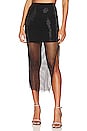 view 1 of 5 Dayana Crystal Fishnet Midi Skirt in Black