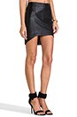 view 2 of 6 Leather Up/Down Skirt in Black