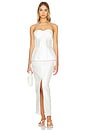 view 5 of 6 Carmella Front Split Pencil Skirt in Ivory